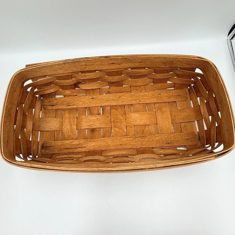 VTG Longaberger Basket Lot 2 Bread Loaf Woven Wood Farmhouse Cottage Decor